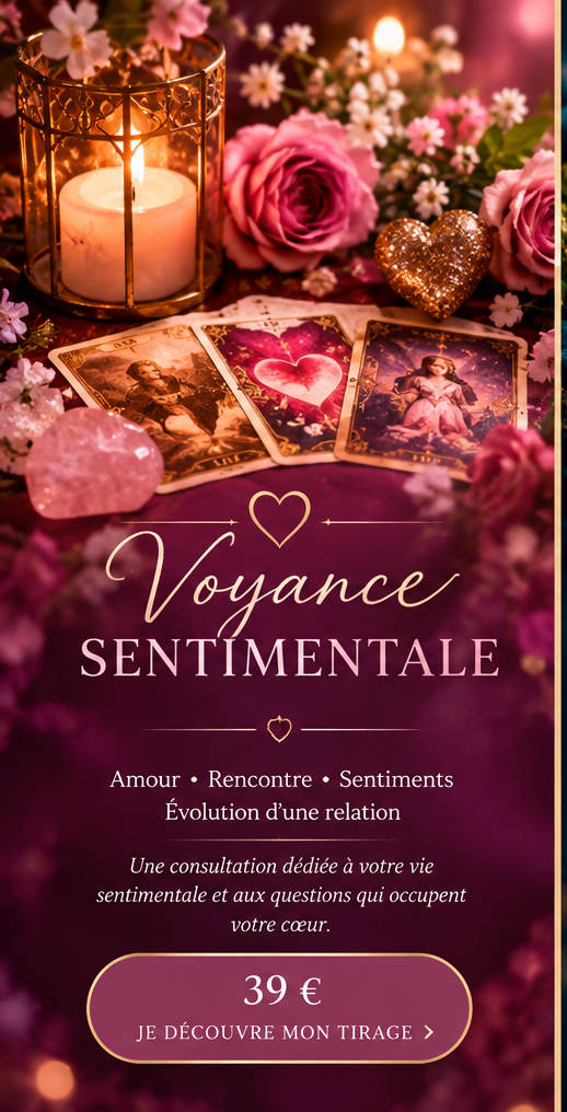 ♥️Ma consultation sentimentale PAR VIDEO (20 à 30 minutes)