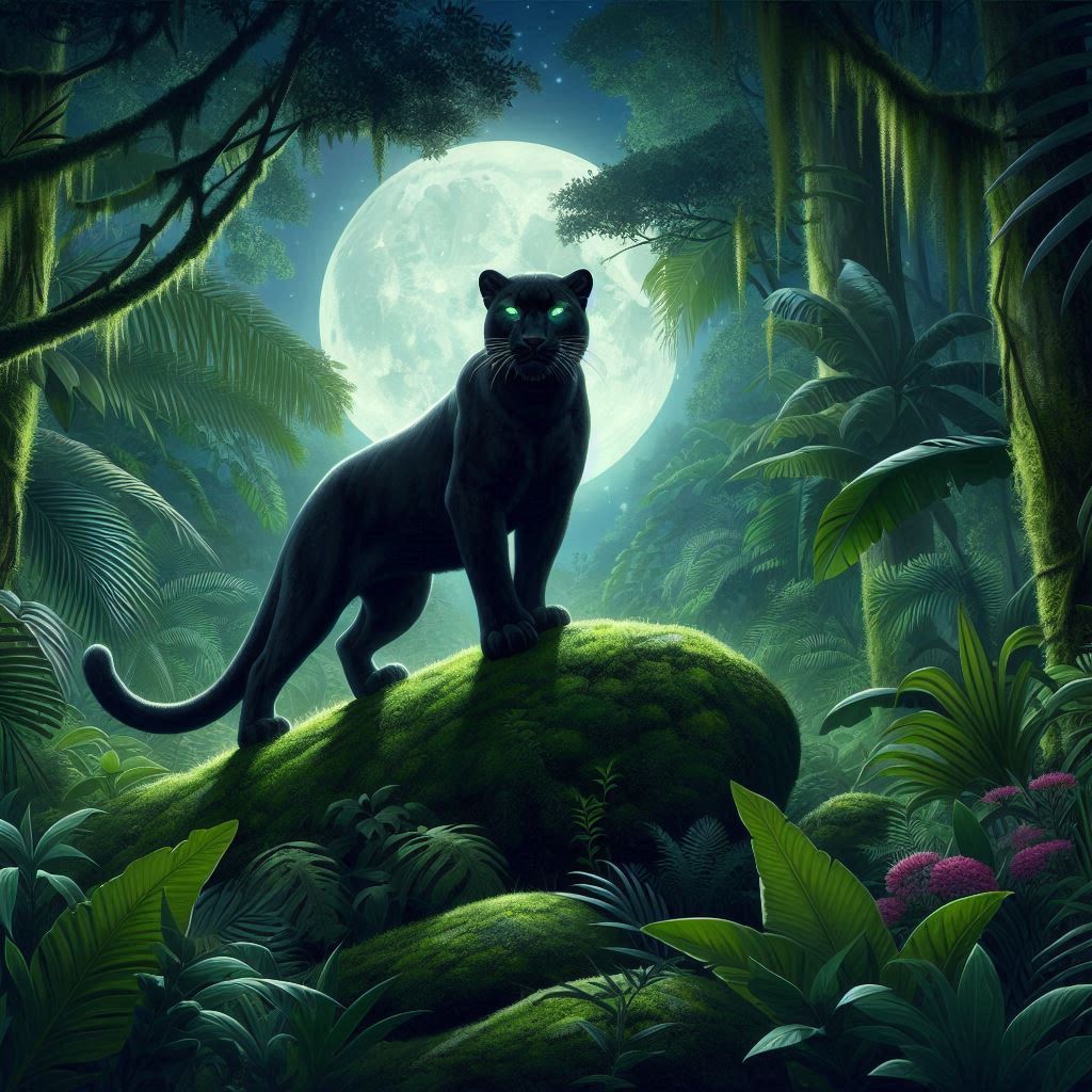 La panthère noire symbolique