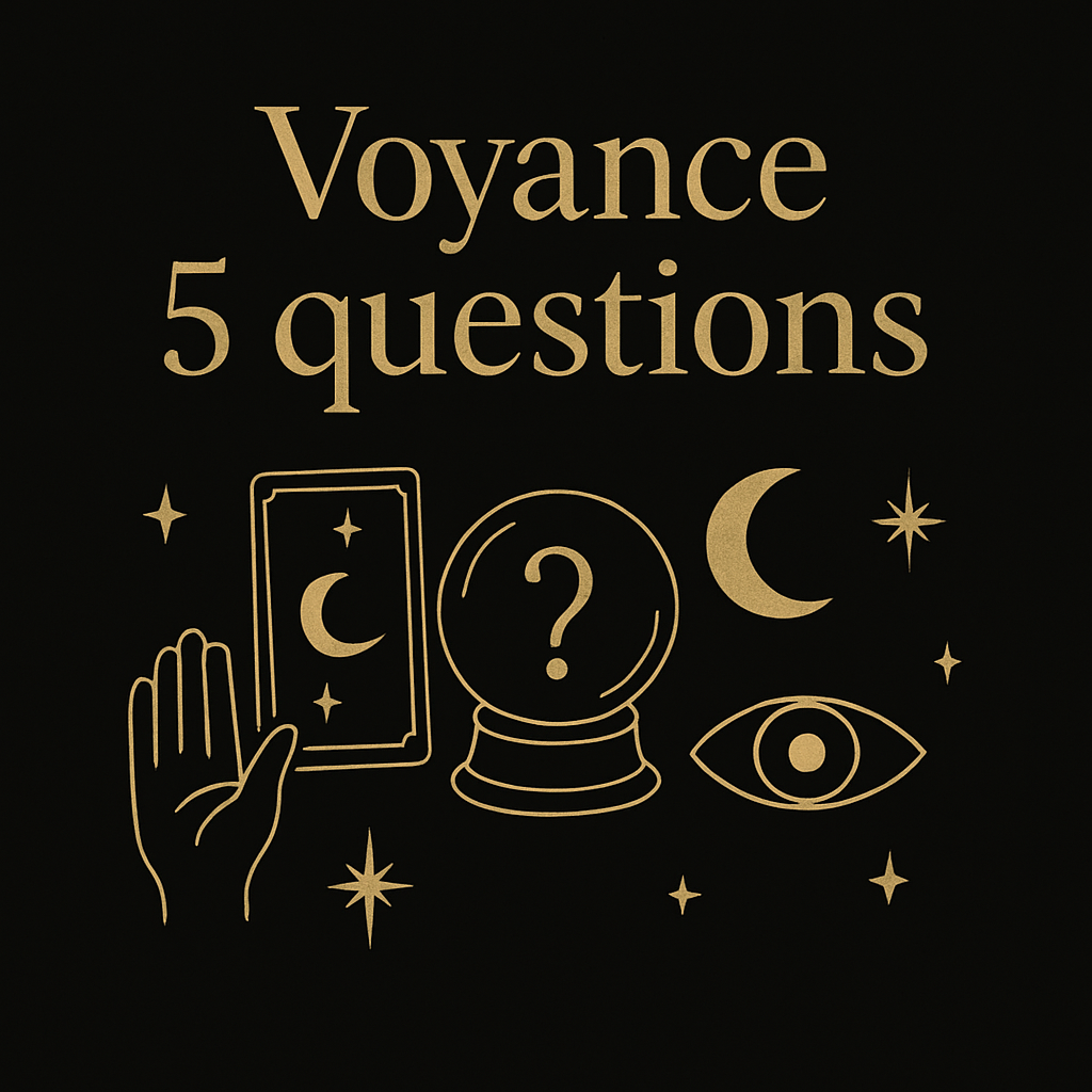 Réponses à 5 questions précises de votre choix tous domaines par écrit.